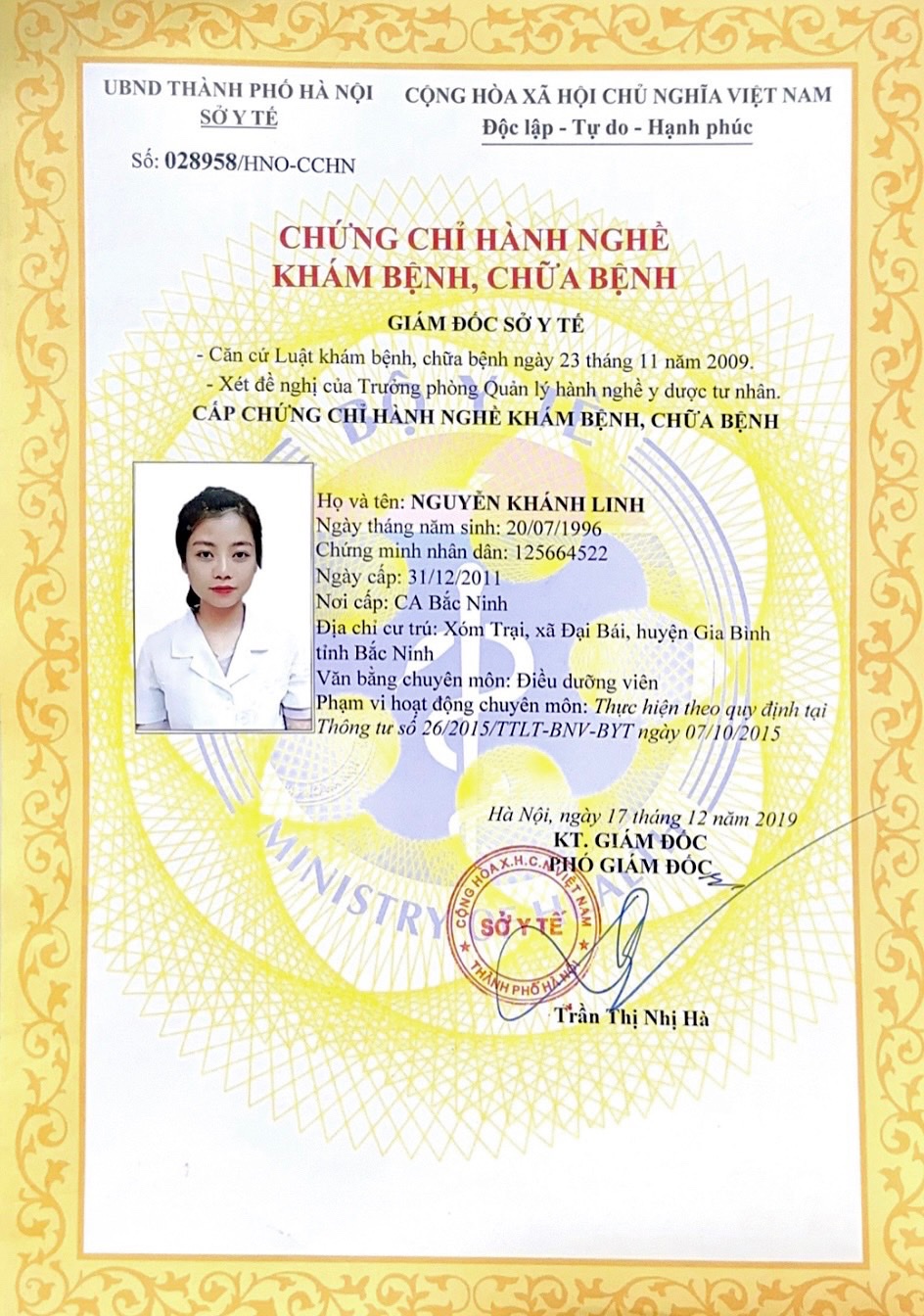 Giấy phép chính quy 12 dieu duong linh 2